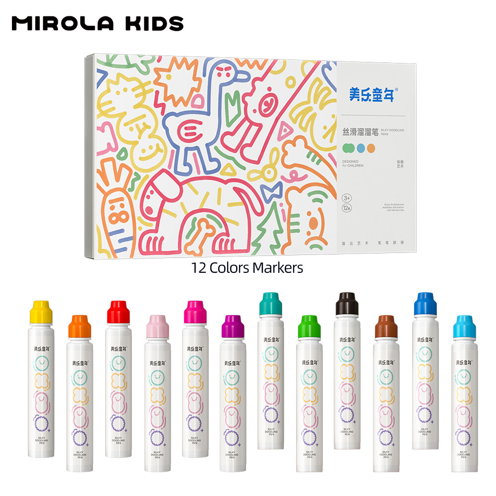 MIROLA KIDS Little Dot Markers for Kids 6/12 Colors, Dot Paint Markers Non-Toxic Colorful Pen, Preschoolers Profesional Painting Supplier