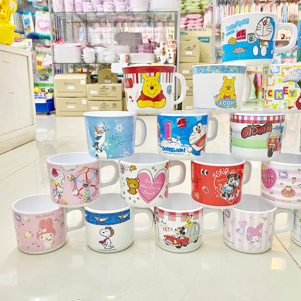 Superware Melamine Glass 3 Inches Children's Mugs Cartoon Water Cups Srithai (Sell By Piece/Choose Product Code); Total 1