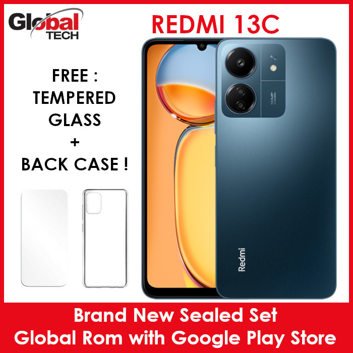 Xiaomi Redmi 13C 256GB or 128GB / Global Version (FREE : TEMPERED GLASS + BACK CASE)
