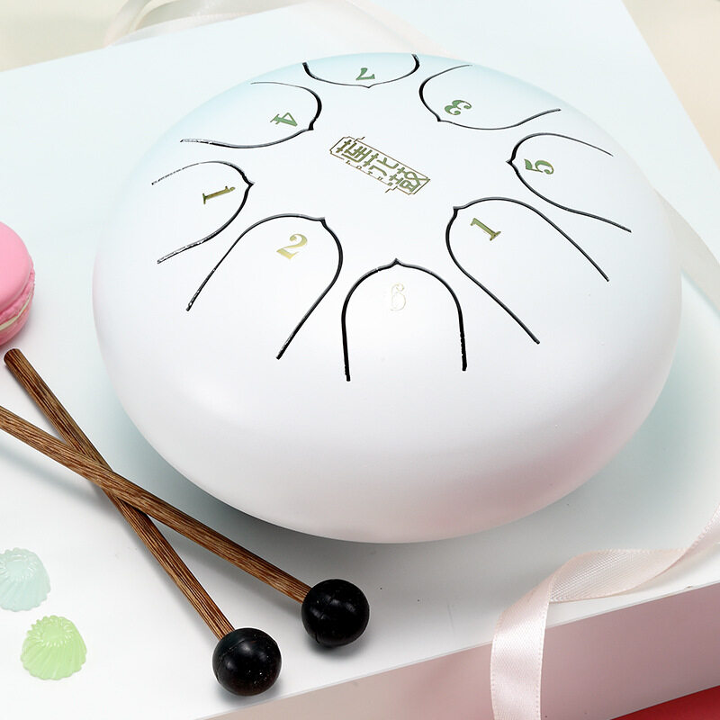 of new [Launch products]Lotus brand children's ethereal drum 6-inch empty color drum for kindergarten[1: 1 with drum stick]