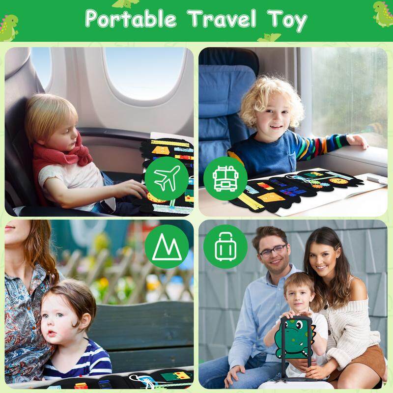 KiddoZone Montessori Educational Toys Baby Busy Board Kindergarten Baby Learn to Wear Clothes Practice Hand Eye Coordination Newborn Early Developmental Toy Gift for Boys and Girls