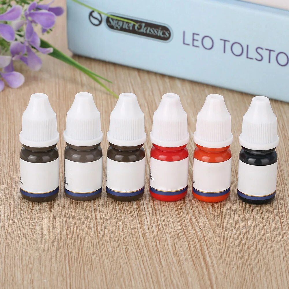 Natural Plant Tattoo Ink Body Paint Pigment Semi-pernament Eyebrow Eye Lips Makeup Inks Microblading Coloring Beauty Supplies