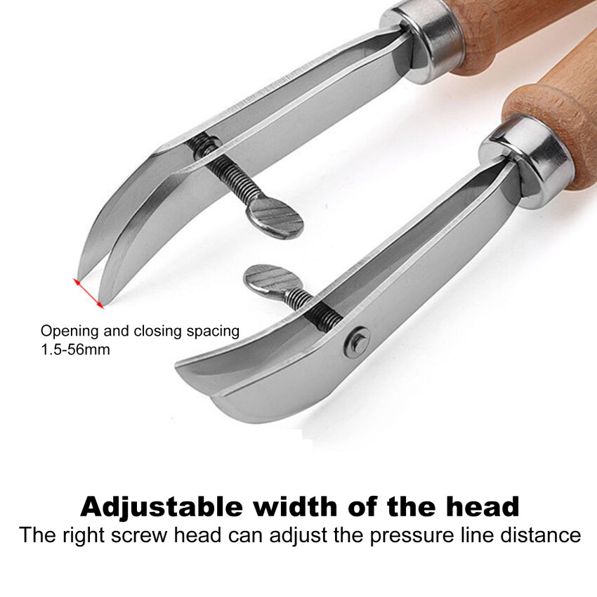 Adjustable Leather Tools Cutter Crimper Slotting And Grooving Device Edge Holder DIY Handmade Leathercraft Cutting