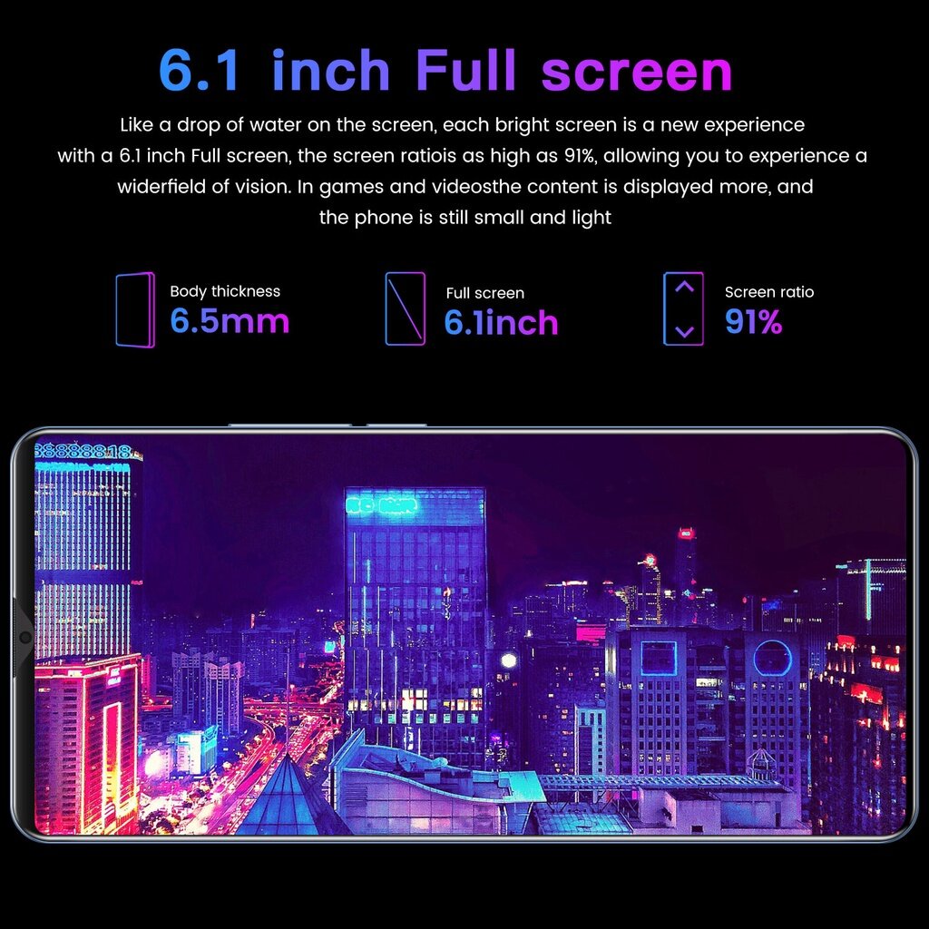 【goods in stock】NEW P50 pro Smart Phone 6.1Inch 8GB RAM+128GB ROM Dual Sim Dual Standby Face Recognition Smartphone Preferential price