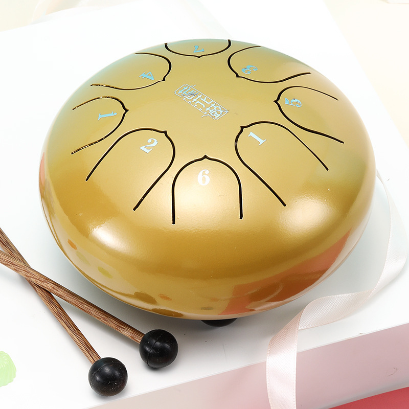 of new [Launch products]Lotus brand children's ethereal drum 6-inch empty color drum for kindergarten[1: 1 with drum stick]