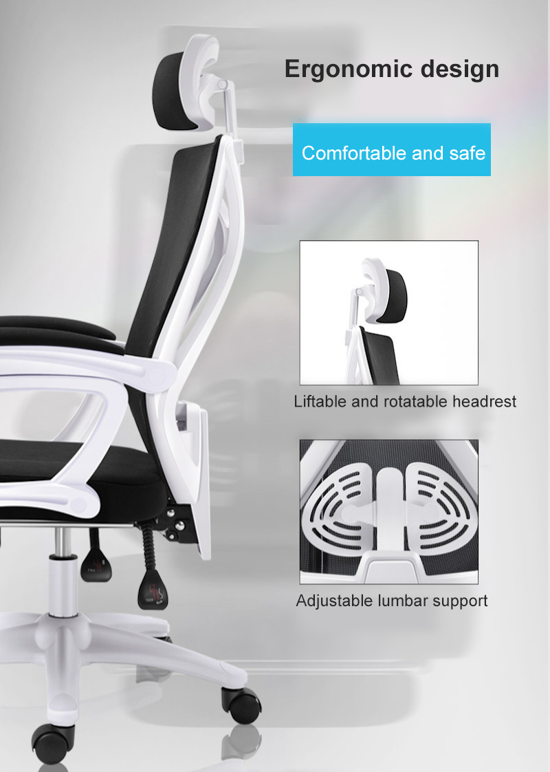 Ergonomic Office Chair - Rolling Desk Chair with 4D Adjustable Armrest, 3D Lumbar Support -  Option 100* 120* is Floor Mat, Mesh Computer Chair, Gaming Chairs, Executive Swivel Chair / Floor Mat