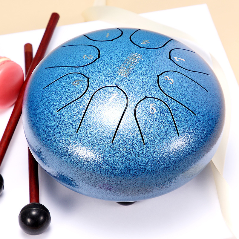 of new [Launch products]Lotus brand children's ethereal drum 6-inch empty color drum for kindergarten[1: 1 with drum stick]