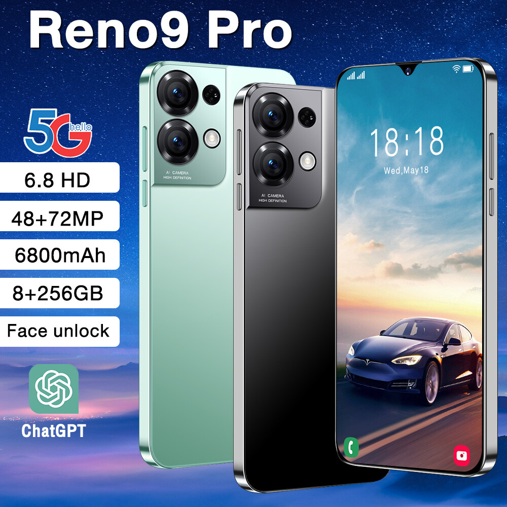 Reno9pro 4G/5G smartphone 6.8inch ultra clear screen 8+256GB memory Battery 6800mAh Lithium ion battery