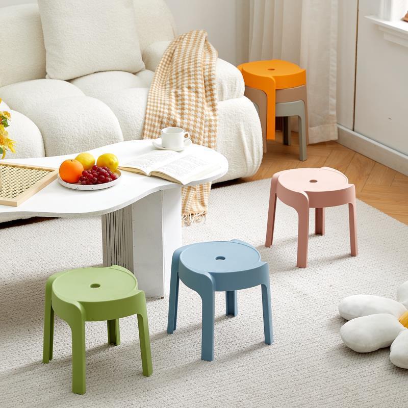 [Ready Stock] 30cm Plastic Stool Nordic Short Kids Chair Household