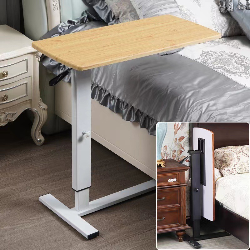 Premium Overbed Table / Movable Bedside Table/ Height Adjustable Hospital Bed Table / Folding Table