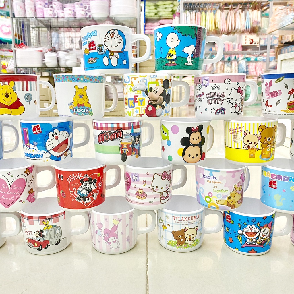 Superware Melamine Glass 3 Inches Children's Mugs Cartoon Water Cups Srithai (Sell By Piece/Choose Product Code); Total 1