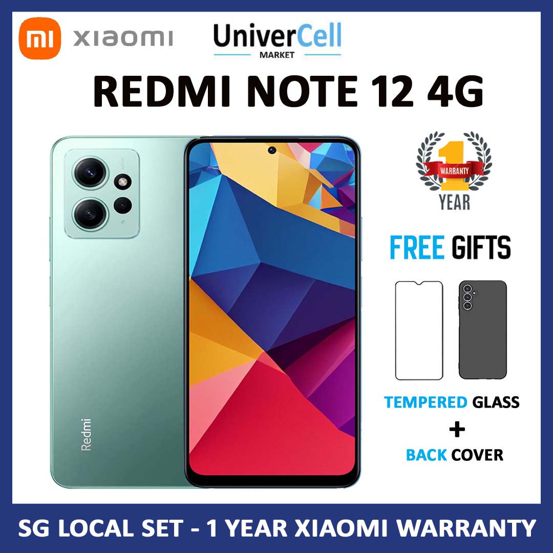 REDMI NOTE 12 4G 6/128GB | 8/128GB | 8/256GB | GLOBAL ROM | BRAND NEW SEALED SET | LOCAL SET WITH 1 YEAR WARRANTY | GET FREE GIFTS OR GET DISCOUNT PRICE!!
