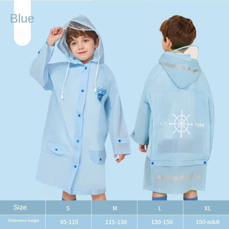 Kocotree Children's Raincoat With Schoolbag Space For Primary School Student