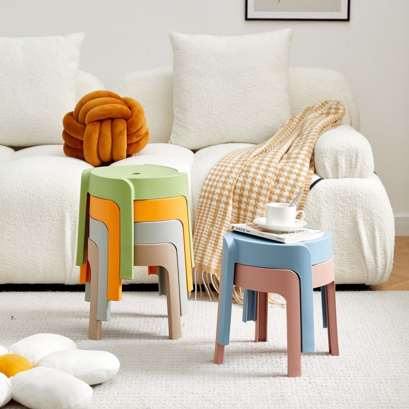 [Ready Stock] 30cm Plastic Stool Nordic Short Kids Chair Household