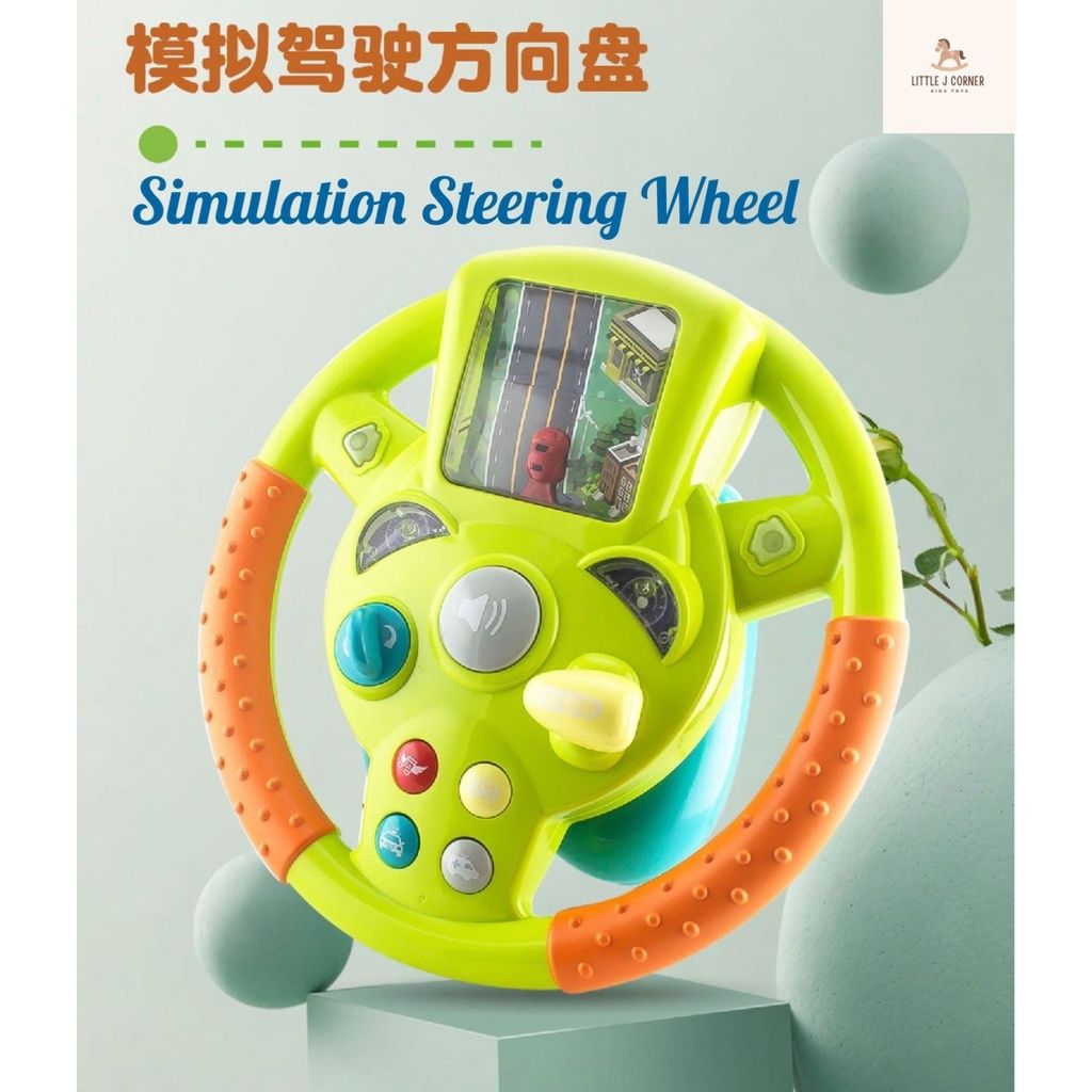 [READY STOCK]Kids Toys Simulation Steering Wheel Toy Car Driving Toy with Light & Music Toddler Toys Children Toys