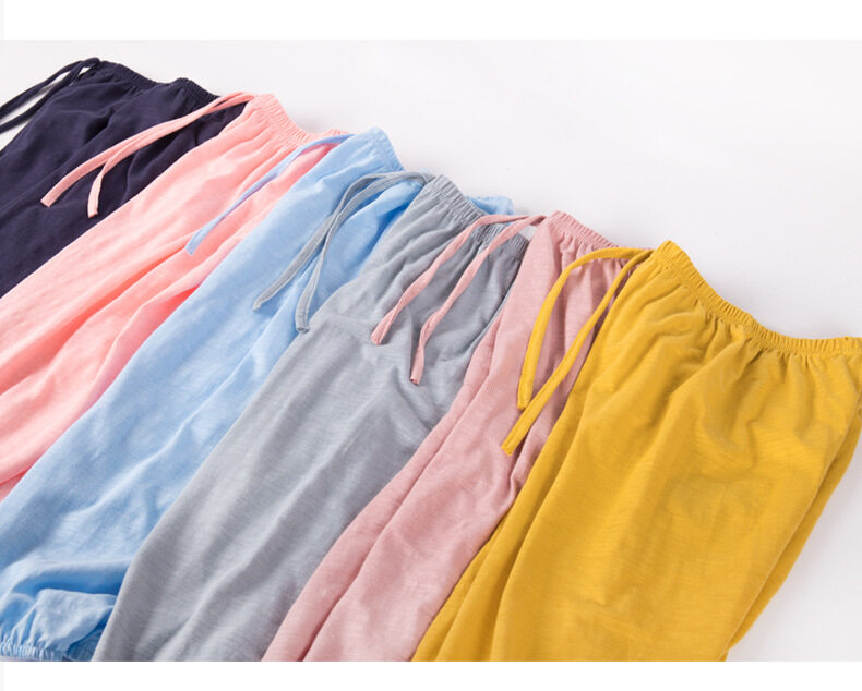 Kid's Anti-mosquito Pants Cotton Boys Girls Unisex Solid Color Casual Loose Lantern Pants Children's Sport Pants