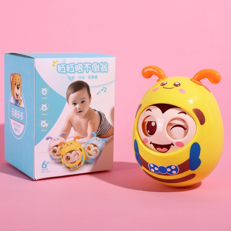 Baby Toys 0-12 Months Newborns Bath Soft Toys, Teeth Montessori Tumbler Music Toys