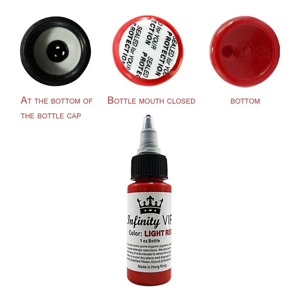 Body With Tattoos Bottle Professional Tattoo Pigment Inks Safe Half Permanent Tattoo Supplies For Body Beauty Tattoo Paint