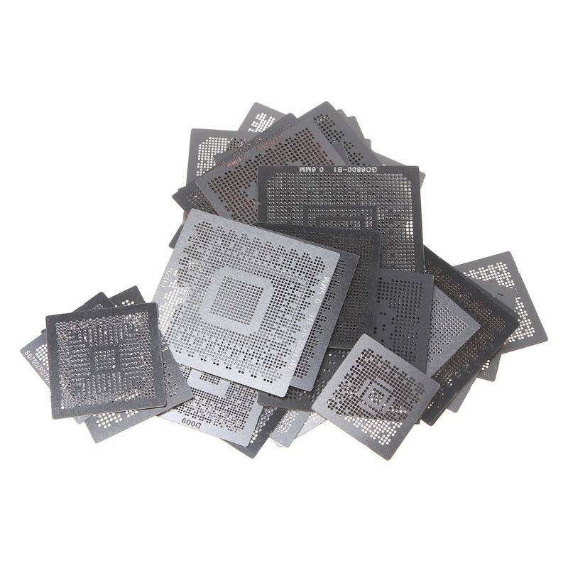 36Pcs/set Direct Heat Graphics Card Stencils Steel BGA Reballing Stencil for NVIDIA/for ATI Video Chips
