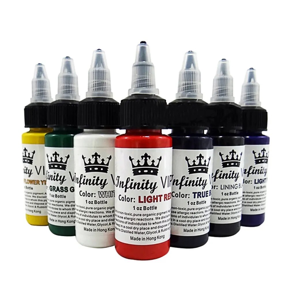 Body With Tattoos Bottle Professional Tattoo Pigment Inks Safe Half Permanent Tattoo Supplies For Body Beauty Tattoo Paint