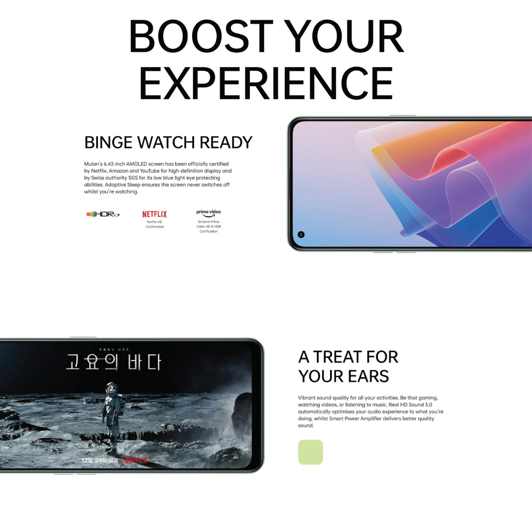 OPPO Reno7 Z 5G / NFC Capable /33W SuperVOOC/ 4500mAh Battery / 8GB + 128GB / 2 Years Local Warranty