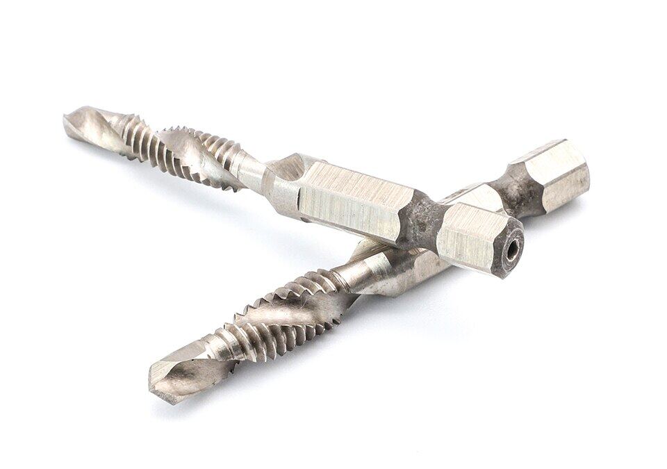 NINDEJIN 6pcs/set UNC thread screw tap drill bits set 6-32 8-32 10-24 10-32 hex shank hss tap drill bits set for metal wood