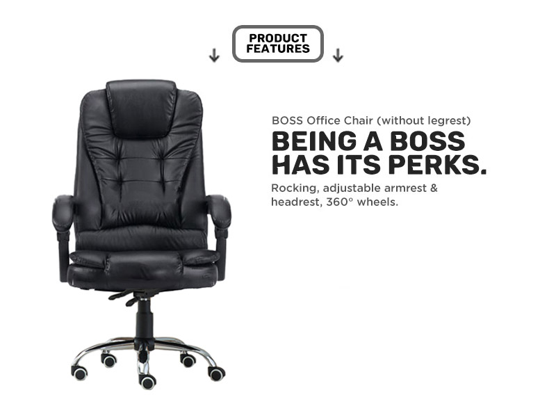 (JIJI.SG) BOSS Office Chair with/without Leg Rest - Home Office Chairs / Gaming Chair/ Furniture Self Assembly Required! / jt