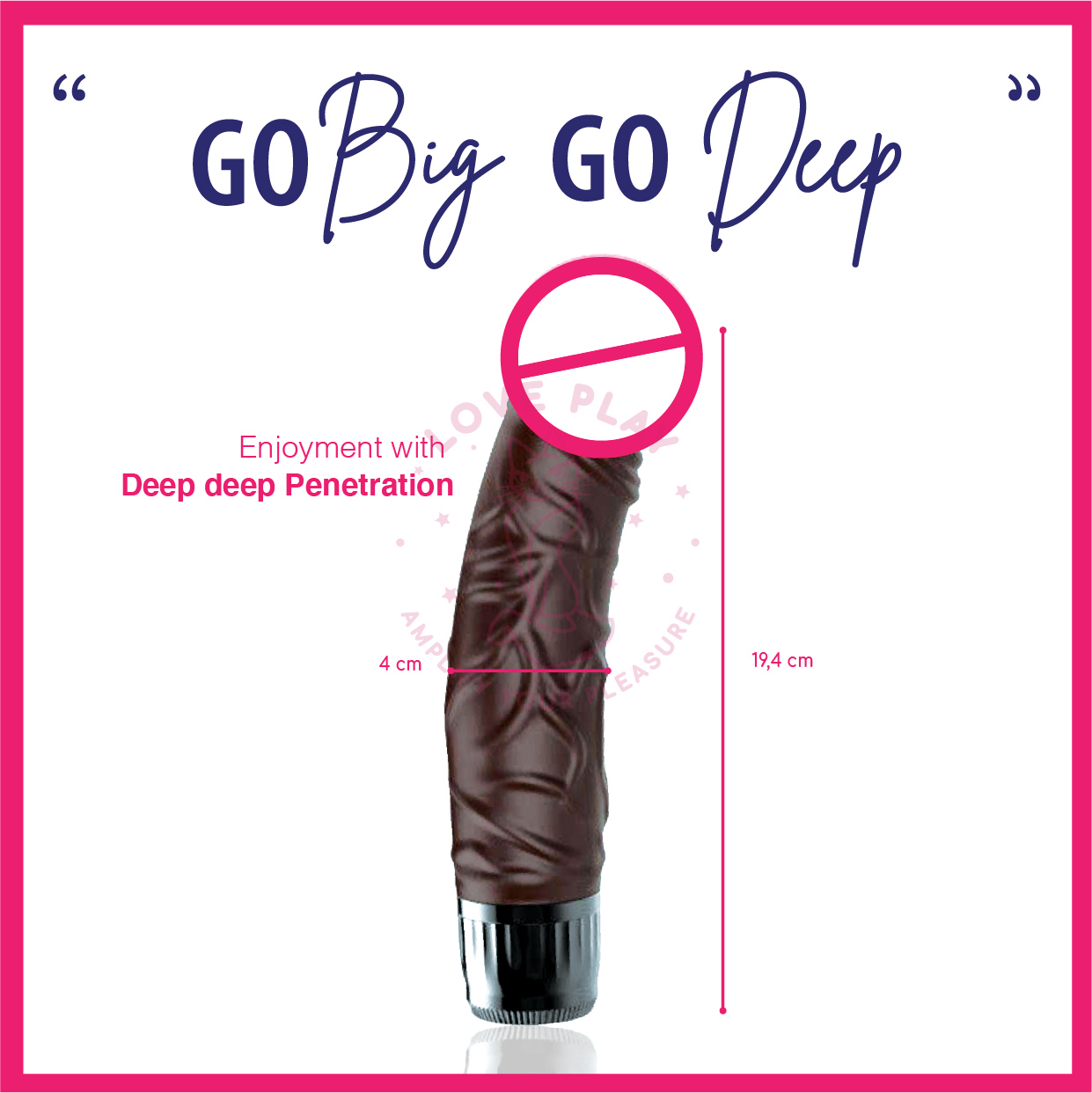 Love Play WOW Vivid Vibrator Waterproof Manhood G Spot G-Spot Sex Toy Adult Toy Clitoris Clit Erotic Stimulator Stimulation Oral Sex Climax Orgasm Masturbator Male Female Discreet Flexible Dildo