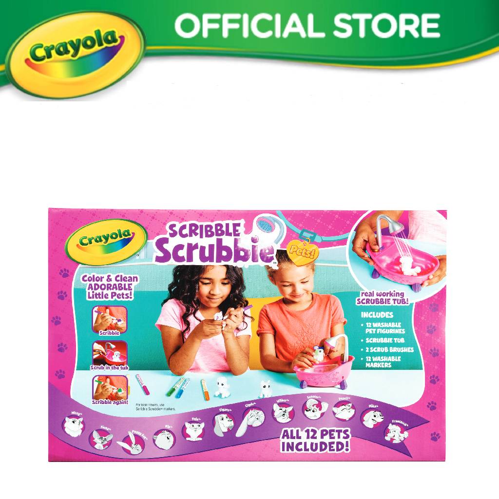 Crayola Scribble Scrubbie Pets Super Set. Playset with Toy Pets, Kids Activities At Home, Animals Play set, Creative Toy set & Gift For Kids, Age 3+