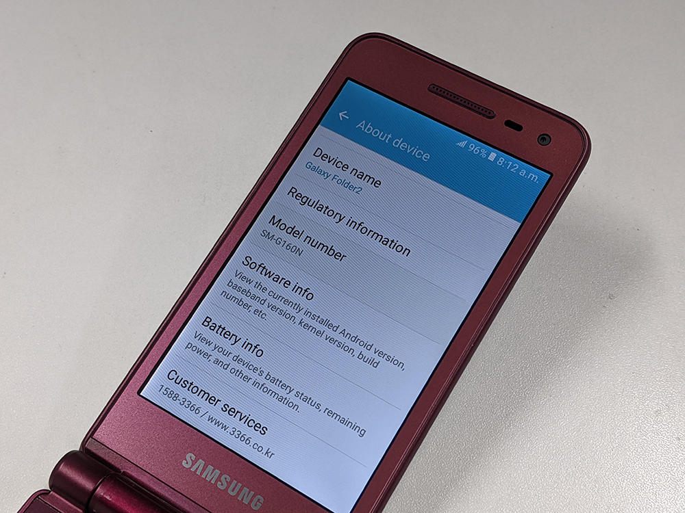 Samsung Galaxy Folder2 G160N 4G LTE Snapdragon 425 Quad Core 3.8 inches 8MP Camera WIFI Bluetooth 1950mAh Android 6.0 Single SIM Flip Mobile Phone