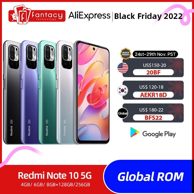 Global ROM Xiaomi Redmi Note 10 5G Dimensity 700 128GB/256GB Smartphone 7nm 90Hz 6.5" Display 48MP Camera 5000mAh  Battery