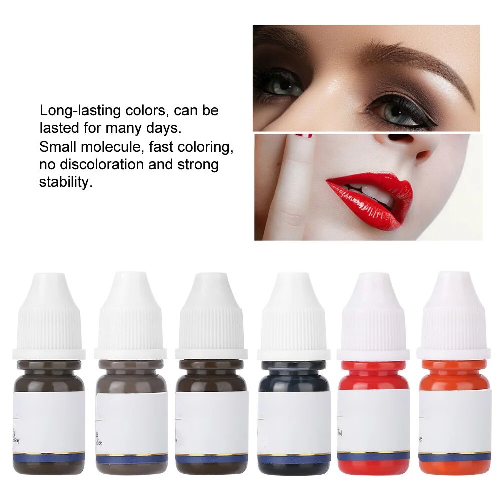 Natural Plant Tattoo Ink Body Paint Pigment Semi-pernament Eyebrow Eye Lips Makeup Inks Microblading Coloring Beauty Supplies
