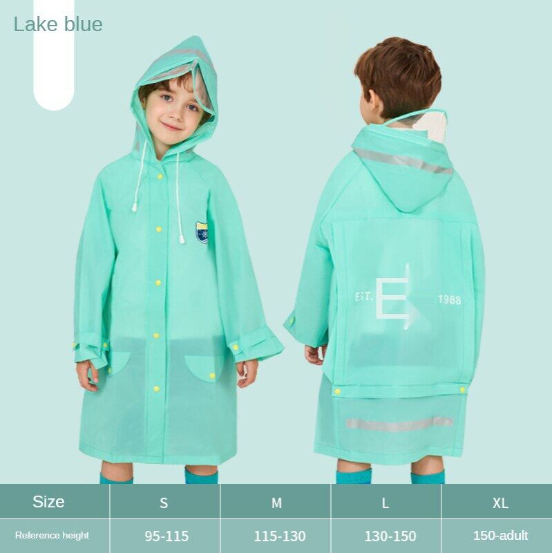 Kocotree Children's Raincoat With Schoolbag Space For Primary School Student