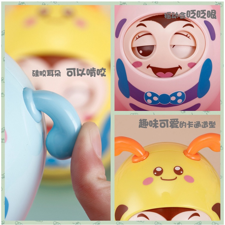 Baby Toys 0-12 Months Newborns Bath Soft Toys, Teeth Montessori Tumbler Music Toys