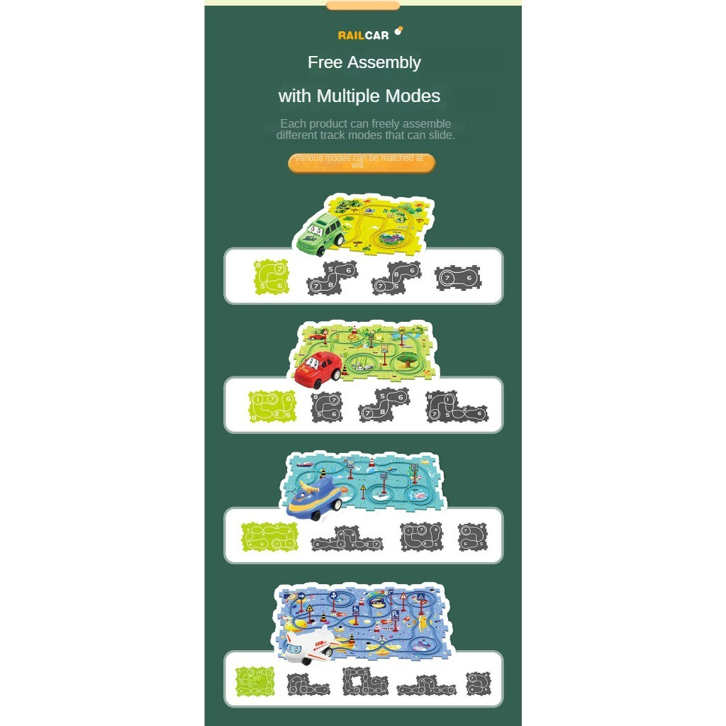 Puzzle Track Car Toy kids birthday gift children Christmas gift