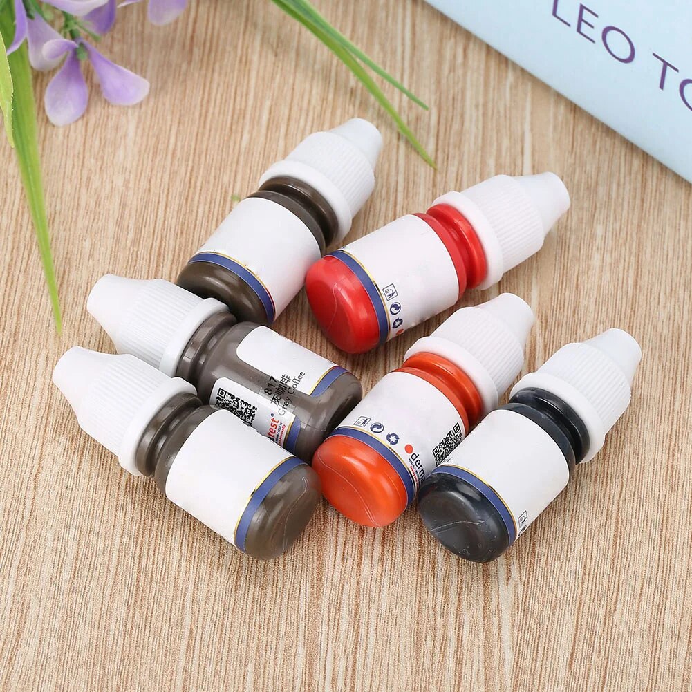 Natural Plant Tattoo Ink Body Paint Pigment Semi-pernament Eyebrow Eye Lips Makeup Inks Microblading Coloring Beauty Supplies