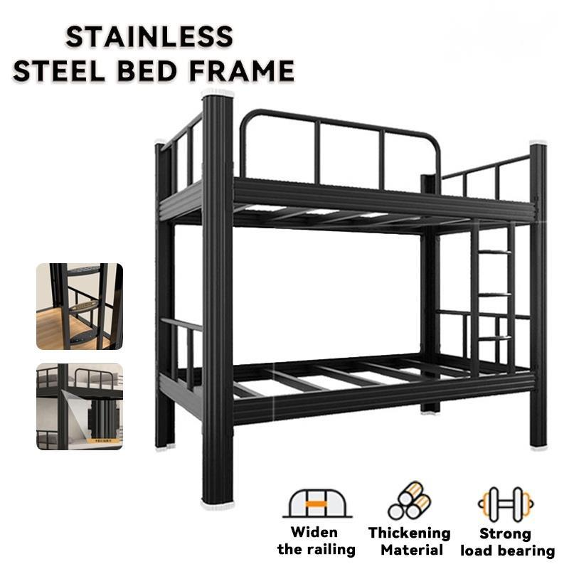 Loft Bed Double Decker Bed Stainless Steel Single Bed Frame High Load-bearing Free Bed Board KKYG 2