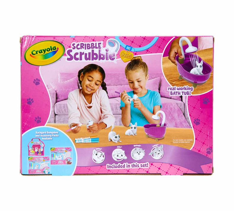 Crayola Scribble Scrubbie Pets Bath Tub Playset