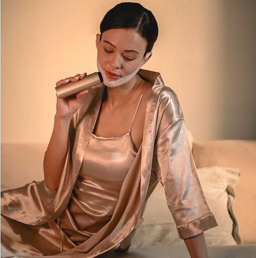 AMIRO R3 Turbine Facial Device, Precision Firming and Fine Line Smoothing Tool for Full Face, Eyes and Jawline Home Treatment - Gold
