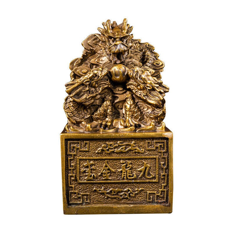 Boutique Handmade Pure Copper dragon seal