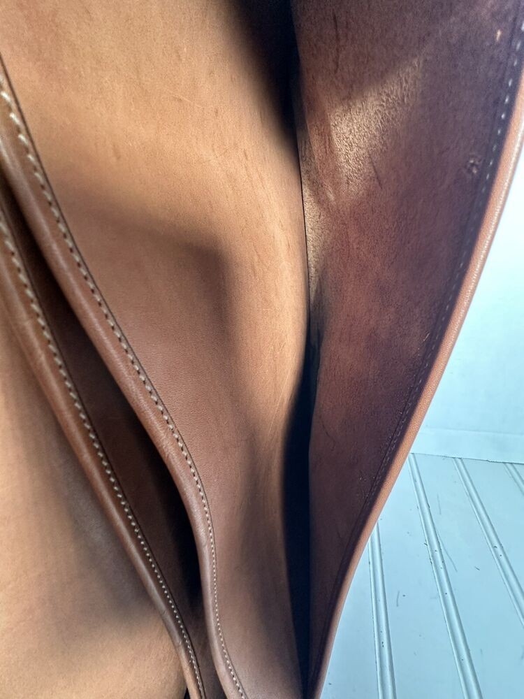 Ghurka #95 Chestnut Too Handle Leather shoulder bag Briefcase