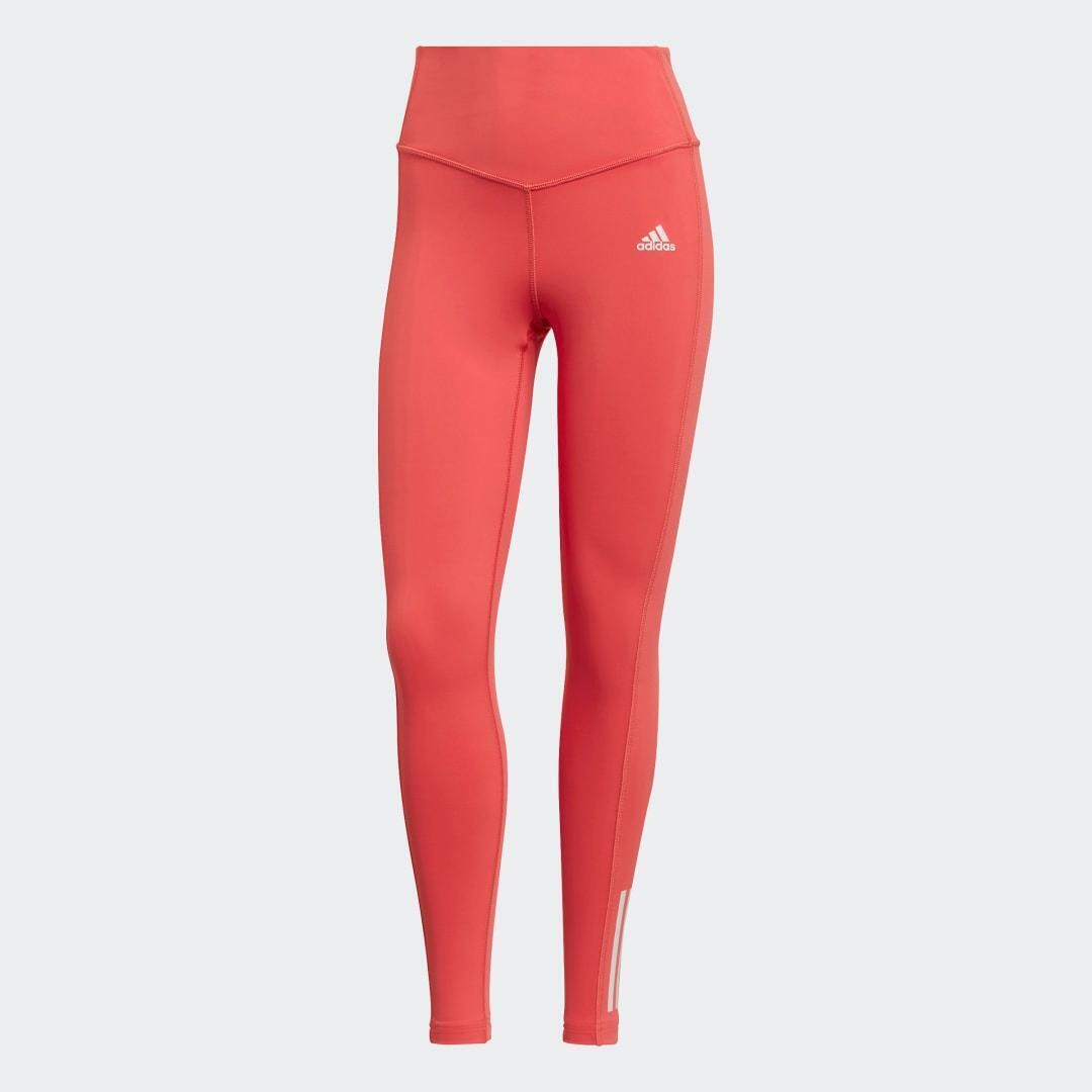 ADIDAS Hyperglam Aeroready High Rise Pink LEGGINGS Gym Training RUNNING BOTTOMS