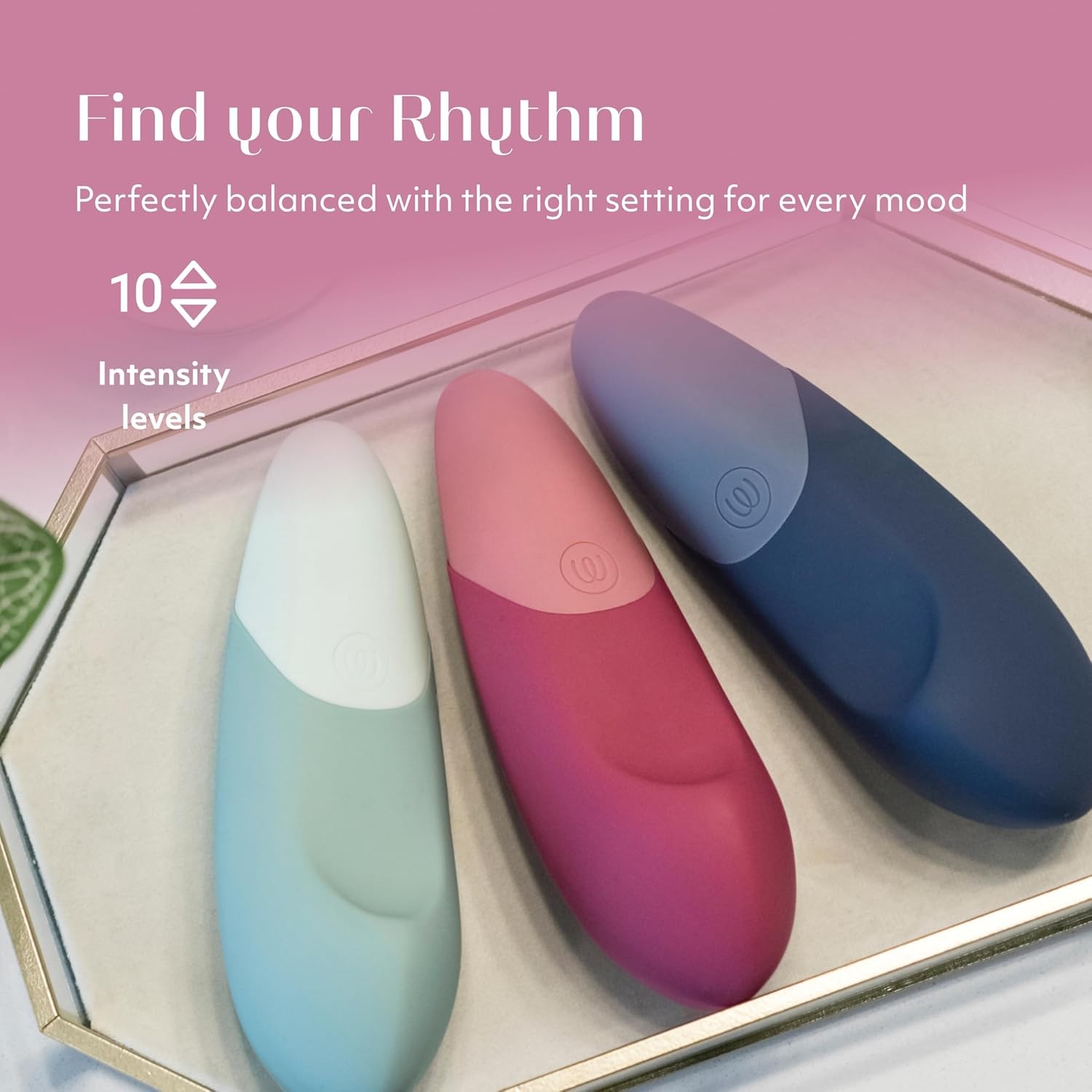 Womanizer Vibe Lay On Clitoris Vibrator for Women | Silent Clit Stimulation Adult Toys | Vibrating Sex Toy | Clitoral Stimulator for Woman with 10 Patterns & Speeds | Waterproof & Rechargeable | Pink