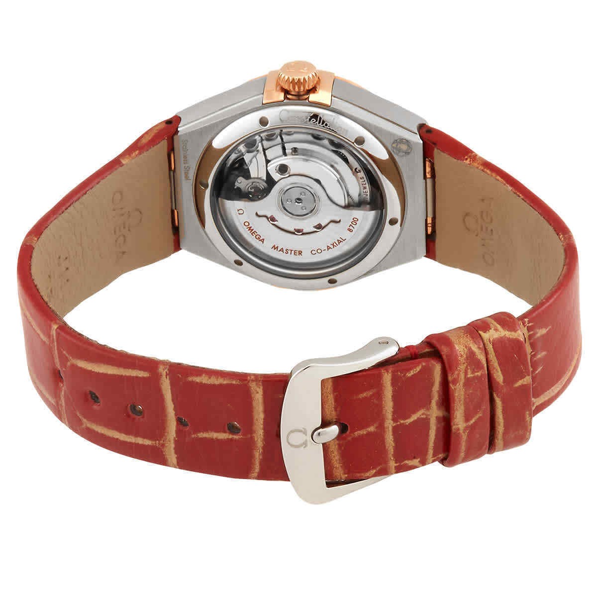 Omega constellation diamond red dial women's watch 131.23.29.20.99.02-