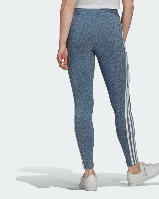ADIDAS ORIGINALS 3 STRIPES LEOPARD PRINT LEGGINGS SIZE UK 10 BNWT LAST ONE