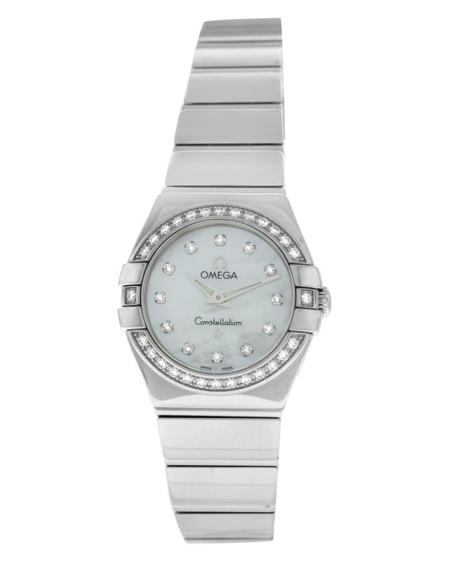 Omega Constellation 123.15.24.60.55.003 Diamond MOP 24mm Women's Quartz Watch-