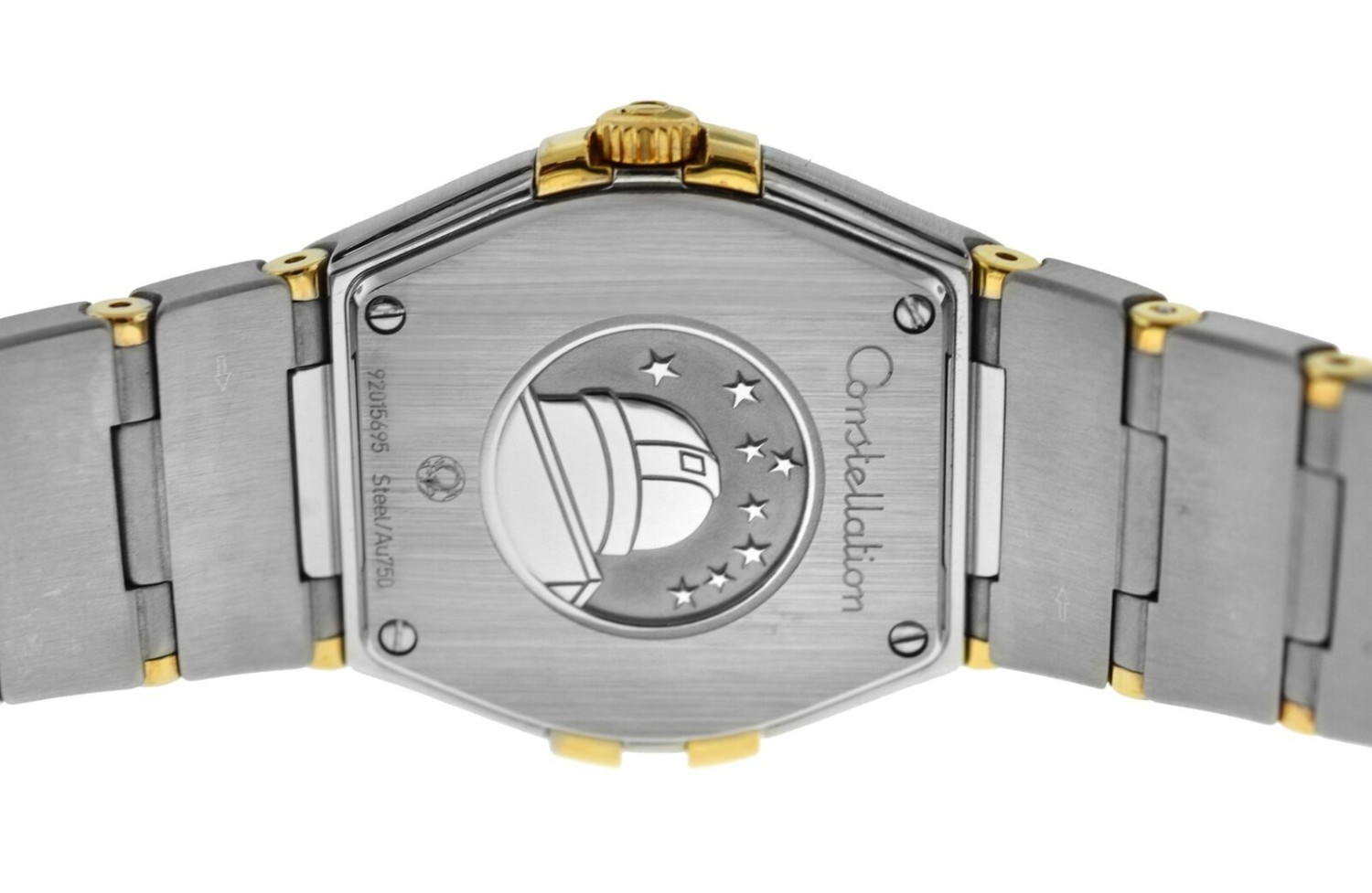 Omega Constellation 123.20.27.60.57.001 Diamond 18K Gold Steel 27mm Quartz Watch-