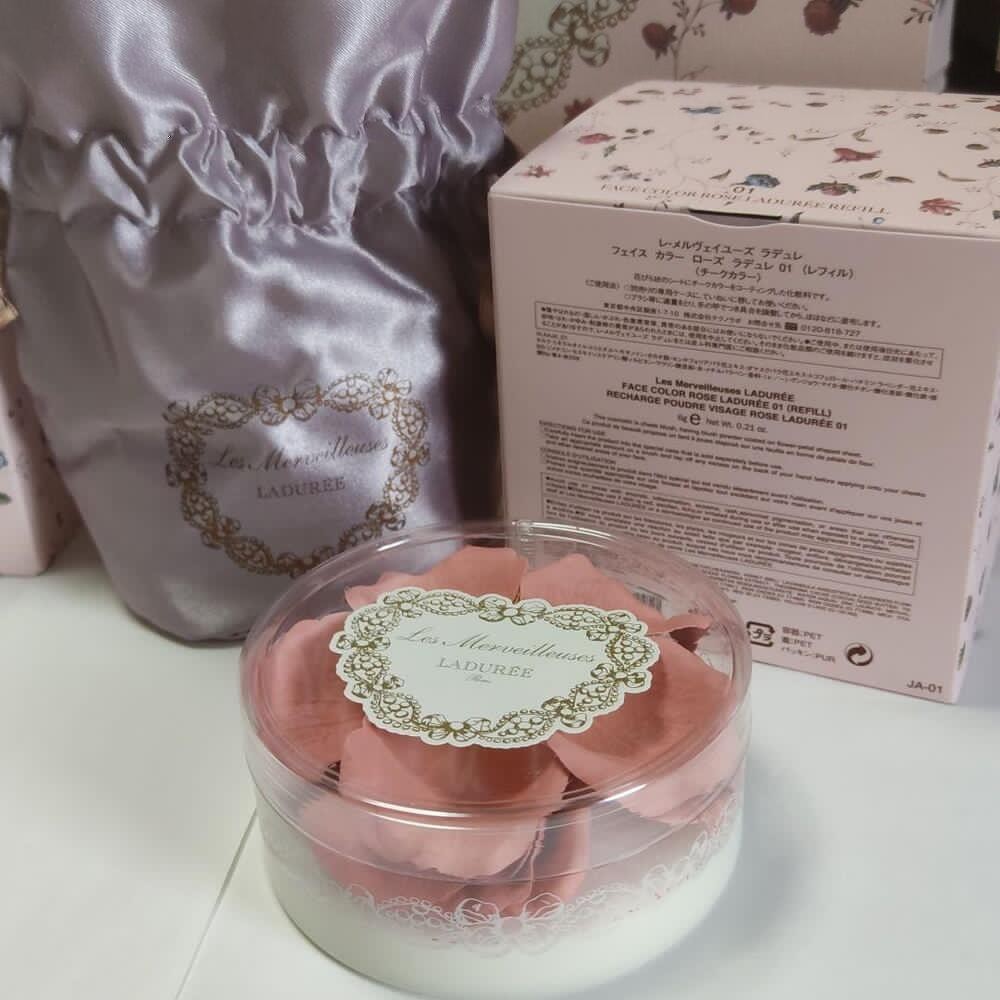 Les Merveilleuses LADURÉE Face Color Rose Pot Refill 01 02 Set