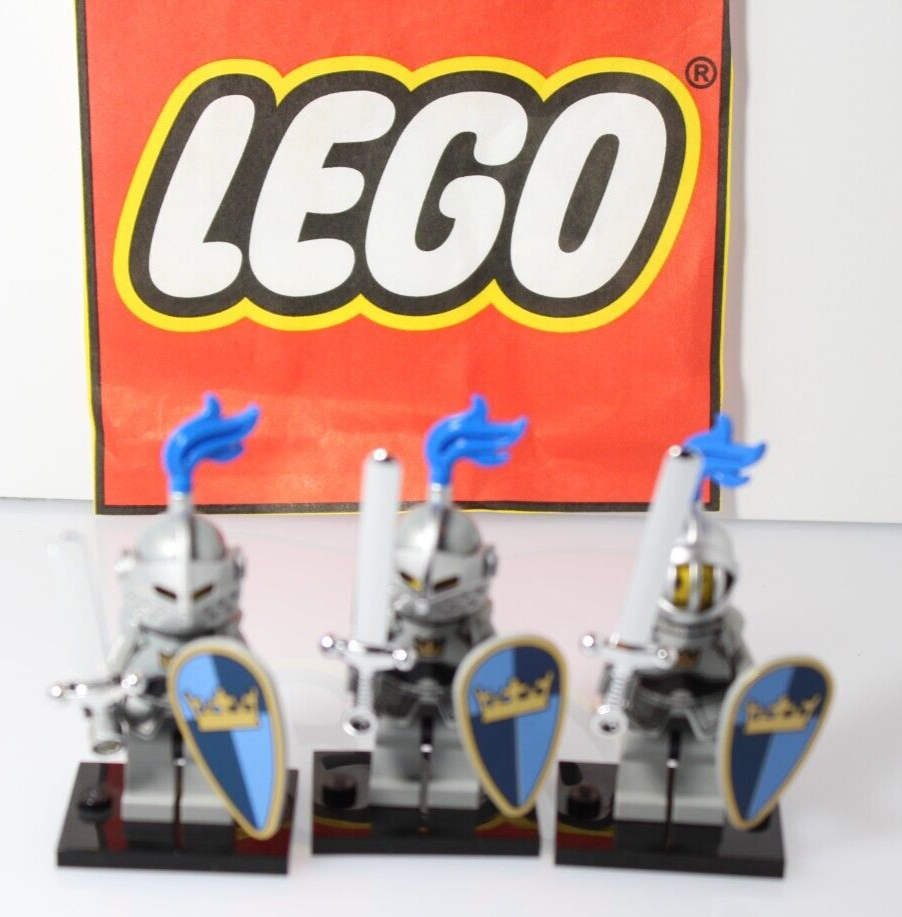 Lot of 3 Lego Crown Knight 7094 7079 7092 Fantasy Era Castle Minifigures BAM 010
