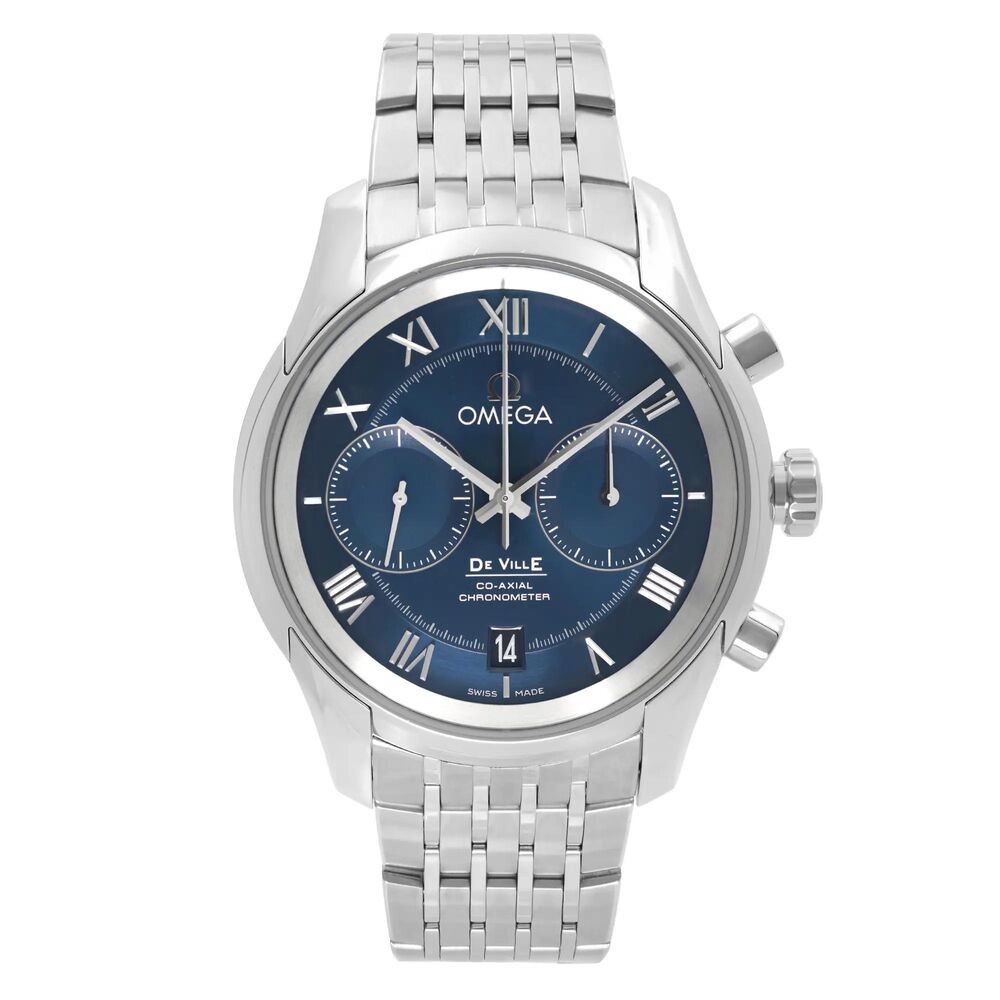 Omega De Ville Co Axial Steel Blue Dial Automatic Men Watch 431.10.42.51.03.001